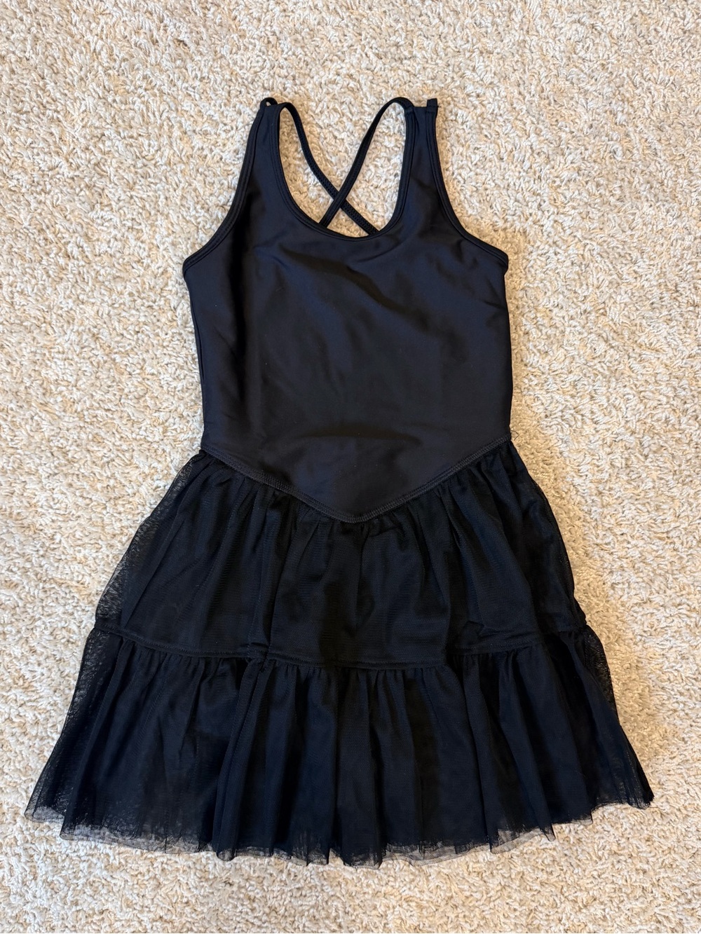 Old Navy Black Girls' Dance Dress with Tulle Skirt